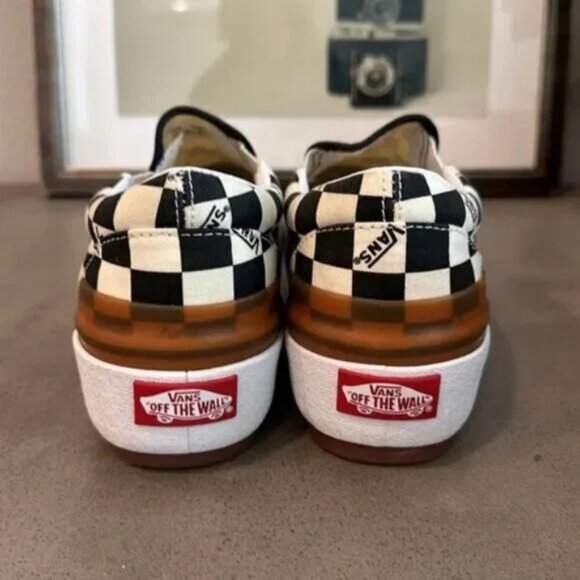 VANS Era Stacked Checkerboard Slip On Canvas Shoes - Picture 4 of 7